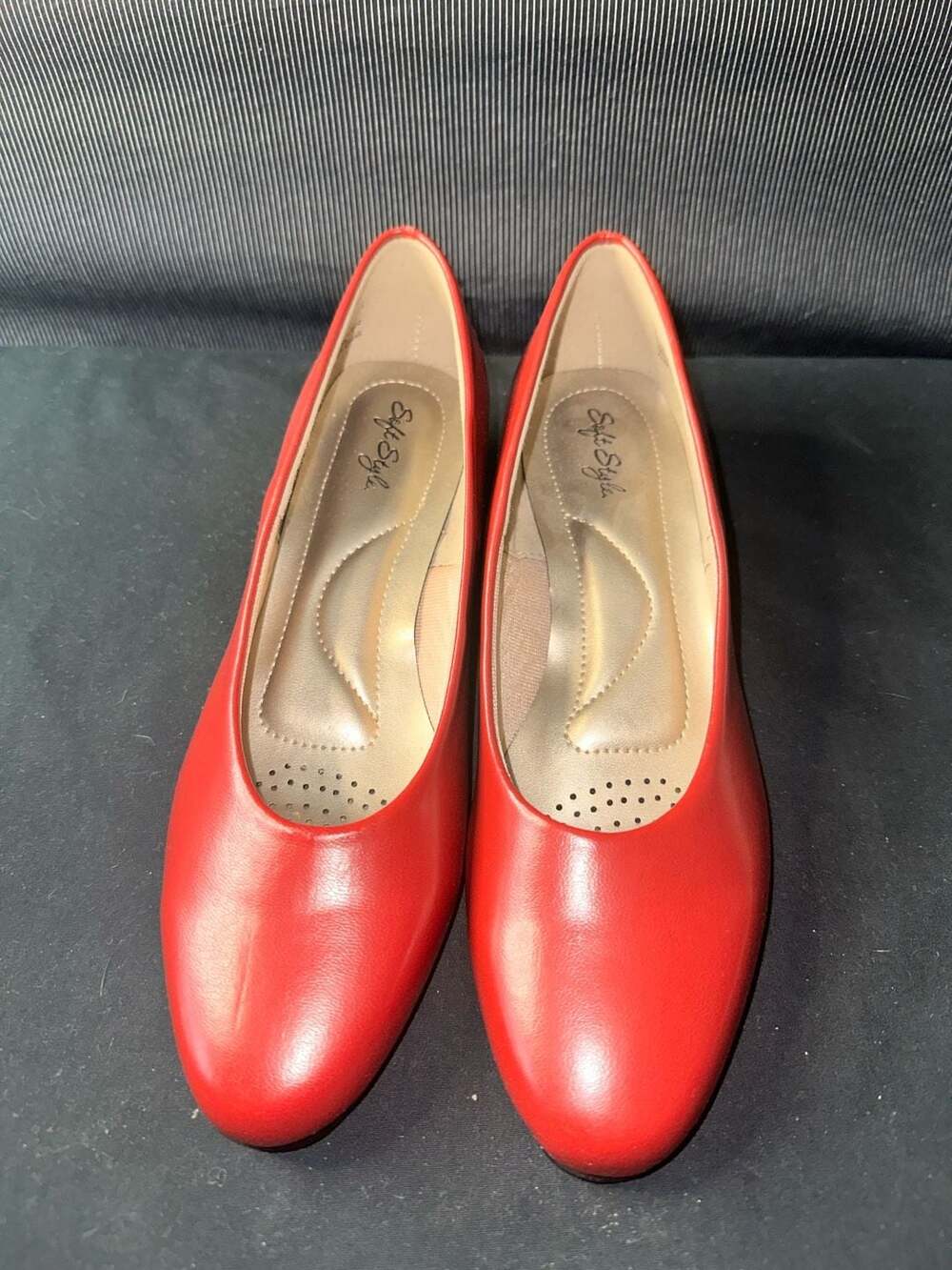 No.08 Soft Style by Hush Puppies Angel II Red Low Heel Pumps